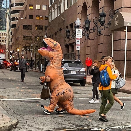 (🎅Weihnachtsvorverkauf💥40% OFF) Aufblasbarer lustiger reitender Tyrannosaurus Rex